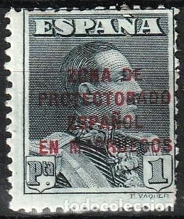 Sellos: Marruecos Espa&ntilde;ol edf n&ordm;89.Sello suelto.Pizarra 1pta.Nuevo con ligera charnela MH.Alfonso XIII.1923.