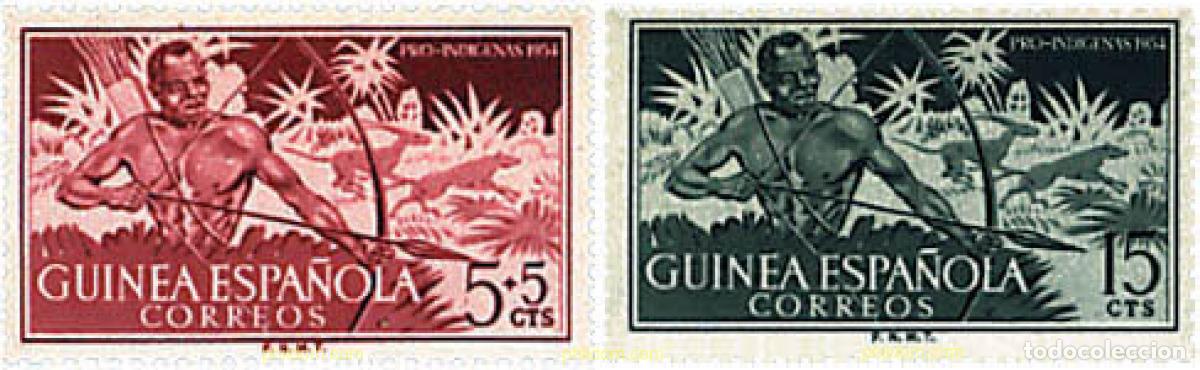 Sellos: 789412 MNH GUINEA ESPA&Ntilde;OLA 1954 ELEFANTES