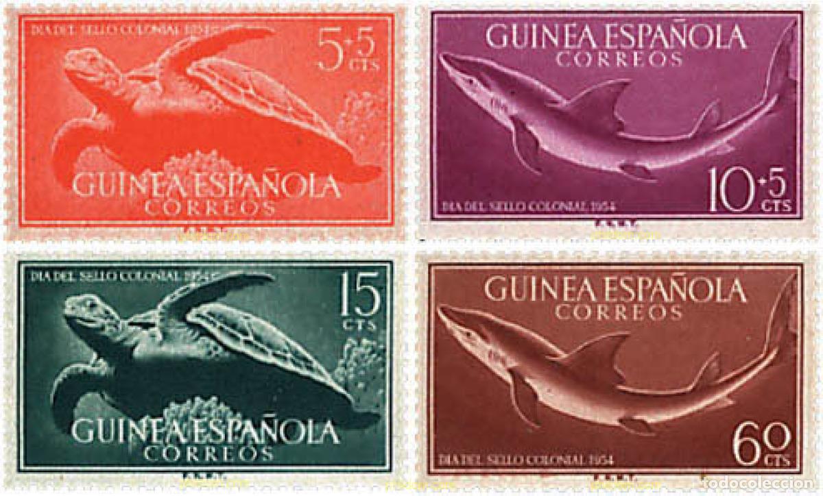 Sellos: 63389 MNH GUINEA ESPA&Ntilde;OLA 1954 DIA DEL SELLO