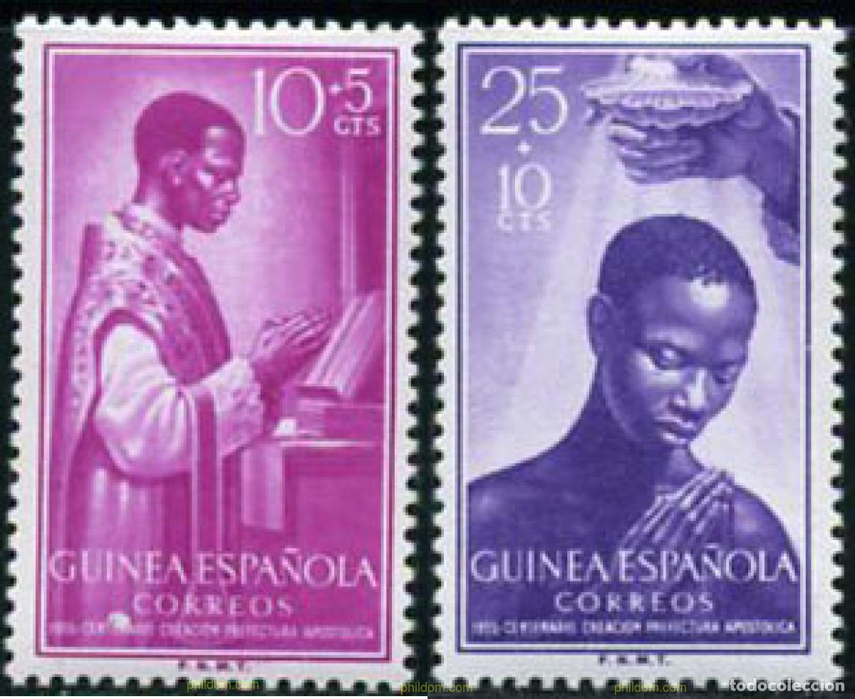 Sellos: 789430 MNH GUINEA ESPA&Ntilde;OLA 1955 100 ANIVERSARIO DE LA PREFECTURA APOSTOLICA