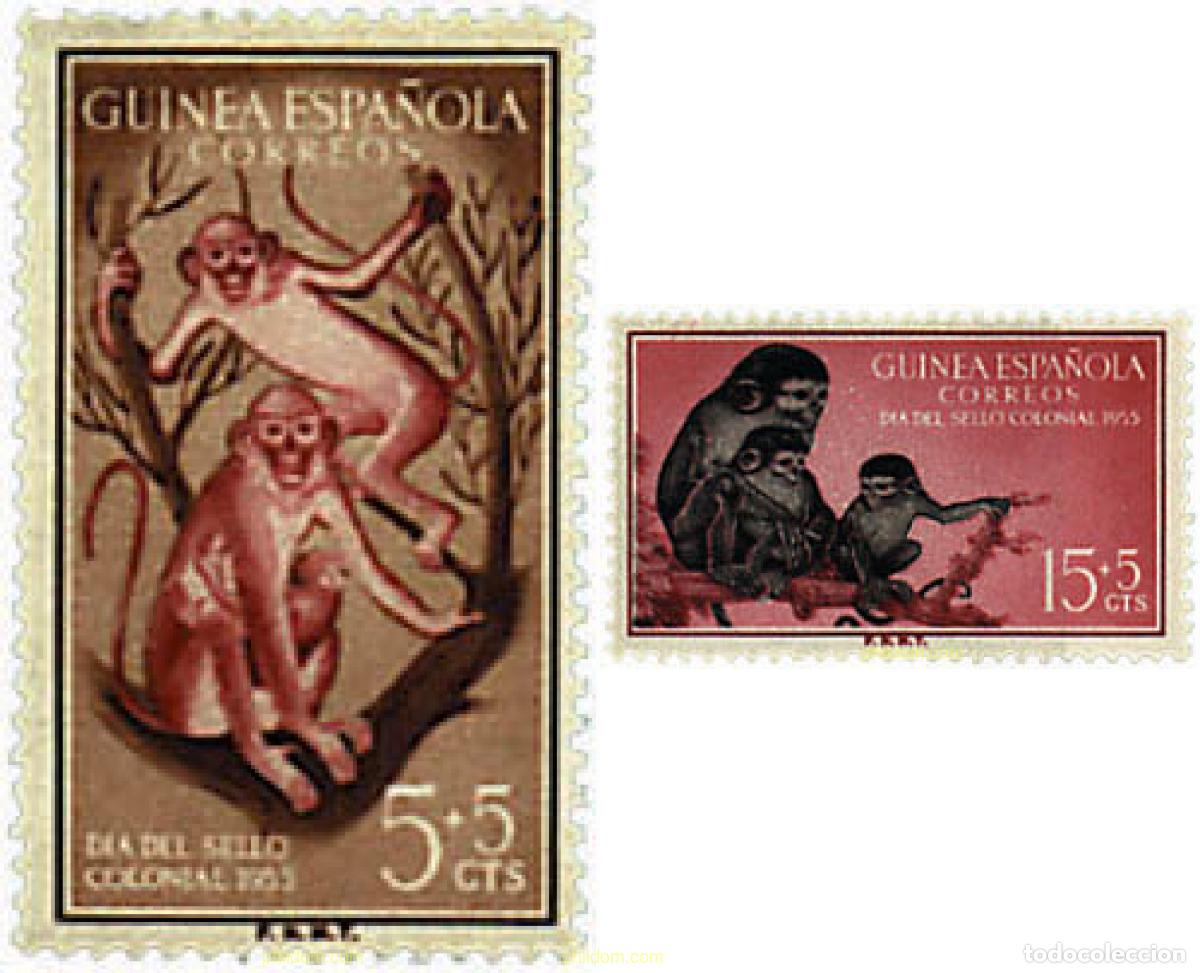 Sellos: 789429 MNH GUINEA ESPA&Ntilde;OLA 1955 MONOS