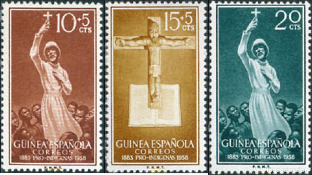 Sellos: 789437 MNH GUINEA ESPA&Ntilde;OLA 1958 PRO INDIGENAS