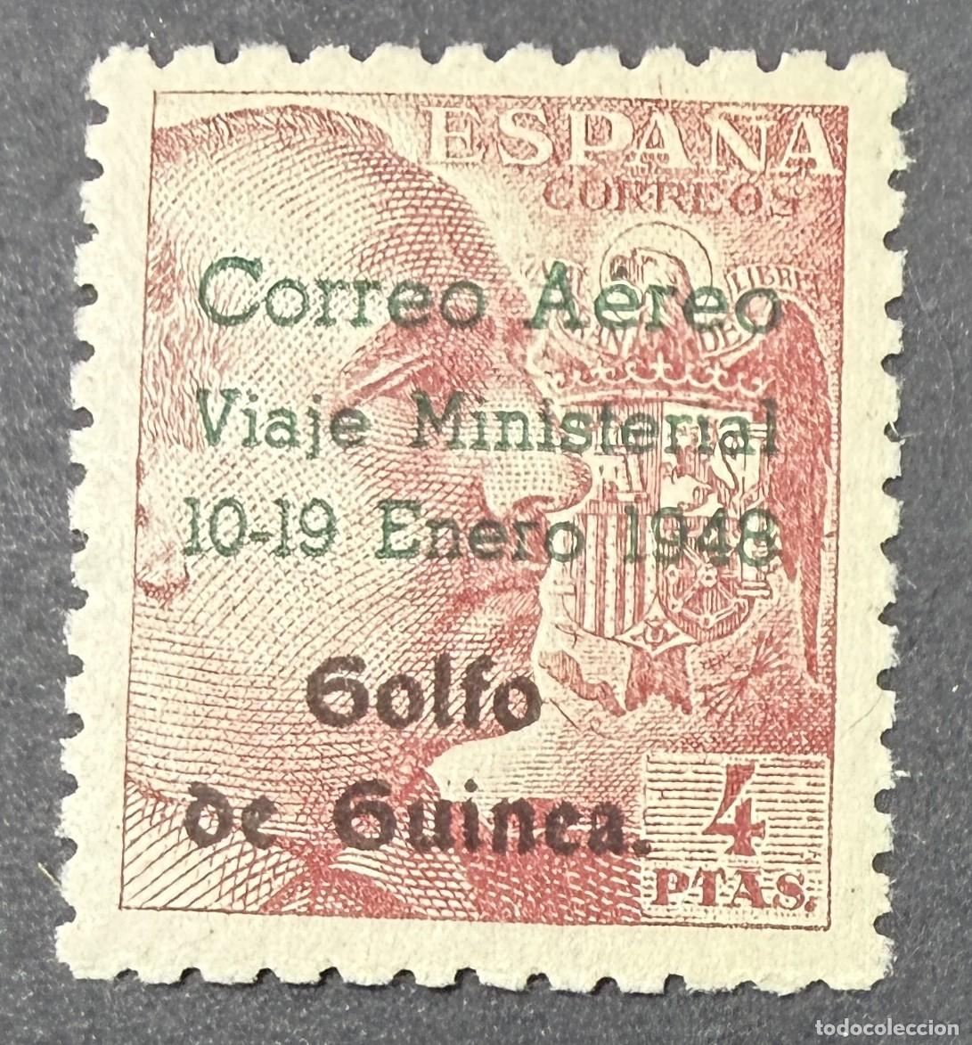 Sellos: GUINEA ESPA&Ntilde;OLA, 1948. EDIFIL 272. HABILITADO. NUEVO. SIN FIJASELLOS