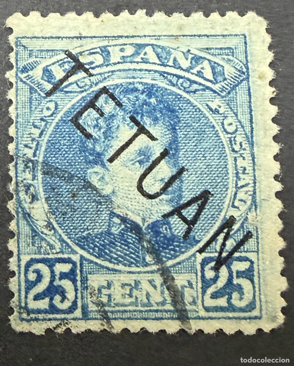 Sellos: MARRUECOS, 1908. EDIFIL 20. HABILITADO. USADO