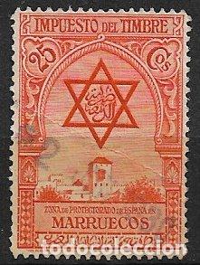 Sellos: MARRUECOS Impuesto del Timbre, 25 cts. naranja (o)