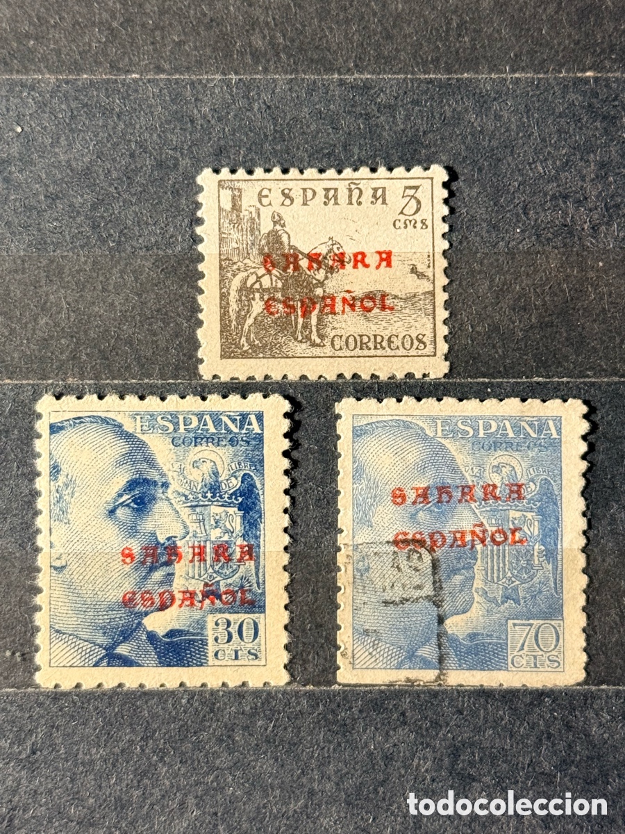 Briefmarken: Espa&ntilde;a. 1941. Estado Espa&ntilde;ol. Sahara Espa&ntilde;ol. Edifil 50, 55 y 58. Nuevos */usado