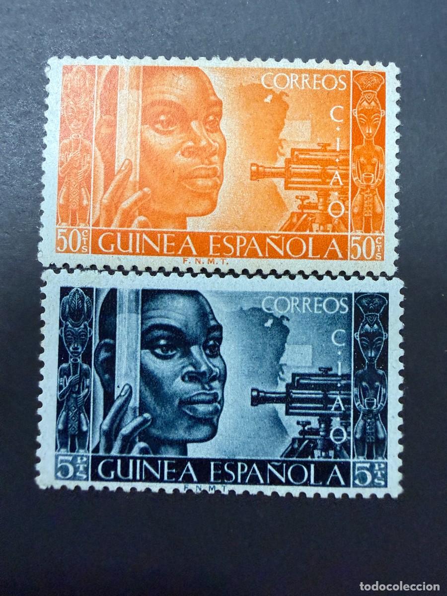 Sellos: GUINEA ESPA&Ntilde;OLA, 1951. EDIFIL 309/10. CONFERENCIA INTERNACIONAL. NUEVOS. SIN FIJASELLOS.
