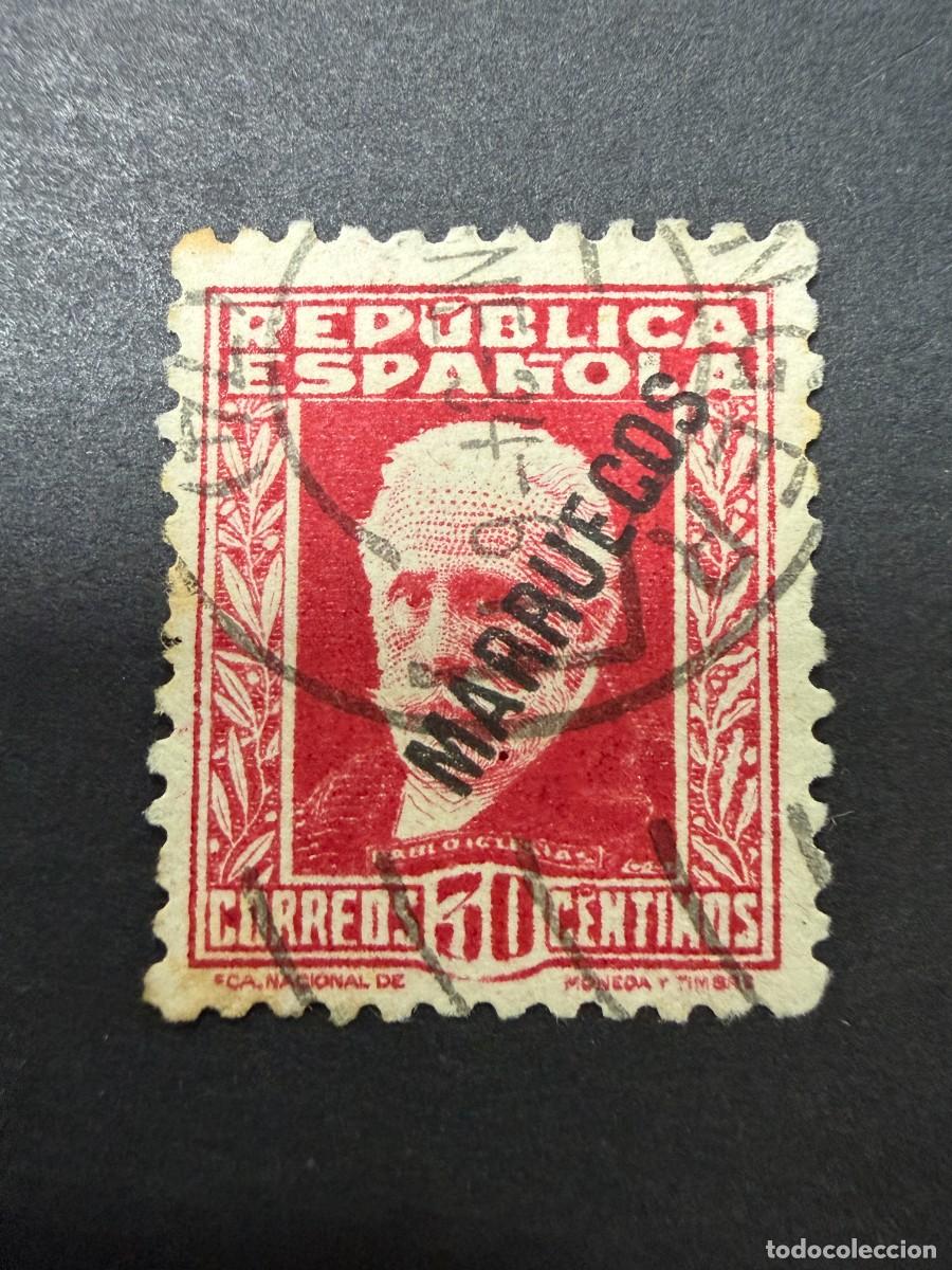 Sellos: T&Aacute;NGER, 1933. EDIFIL 77. HABILITADO. USADO