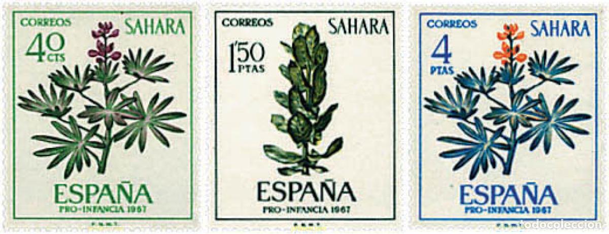 Sellos: 238673 MNH SAHARA ESPA&Ntilde;OL 1967 FLORES AFRICANAS