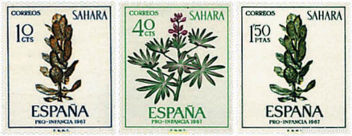 Sellos: 681455 MNH SAHARA ESPA&Ntilde;OL 1967 FLORES AFRICANAS
