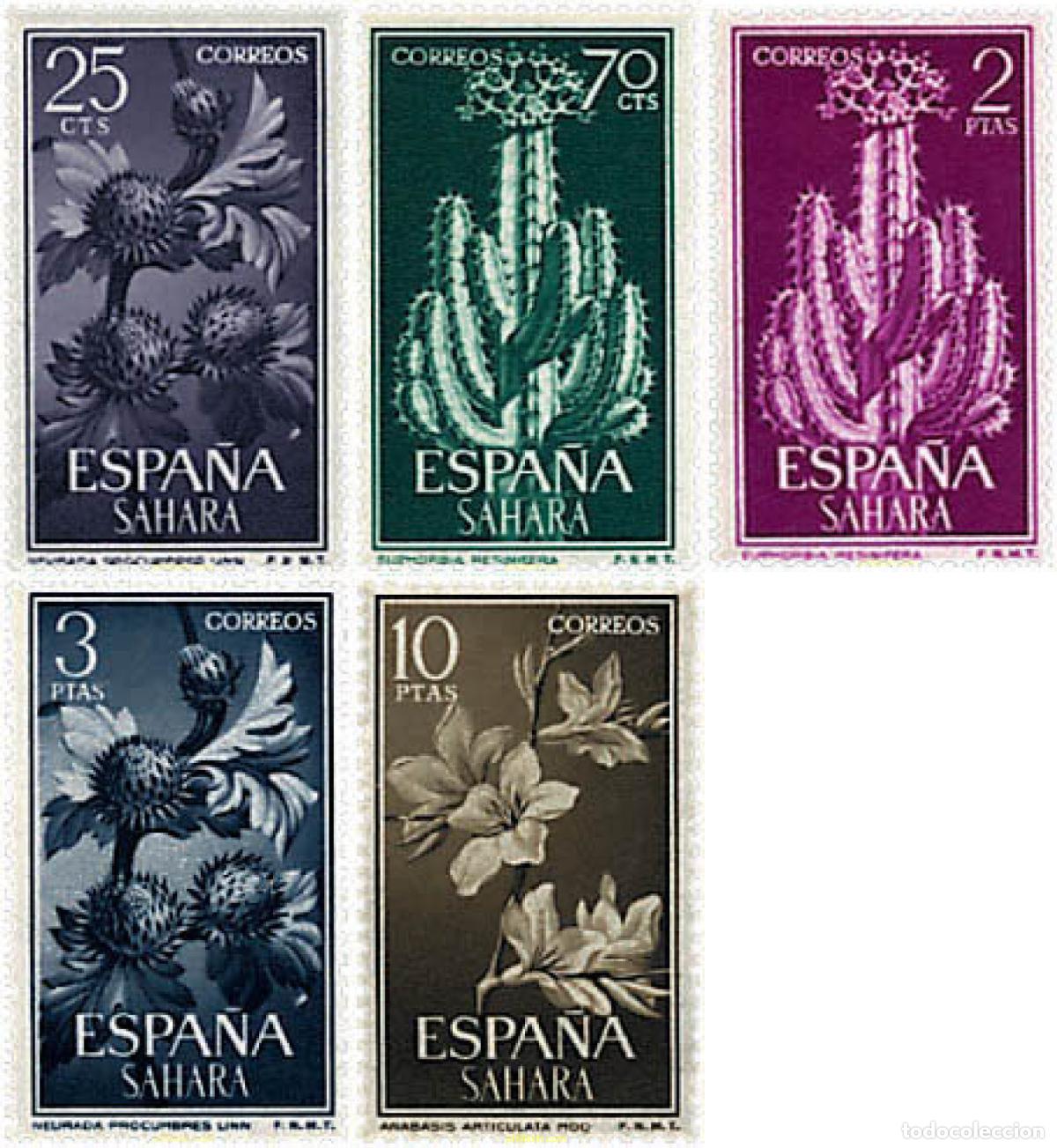 Sellos: 681439 MNH SAHARA ESPA&Ntilde;OL 1962 FLORES