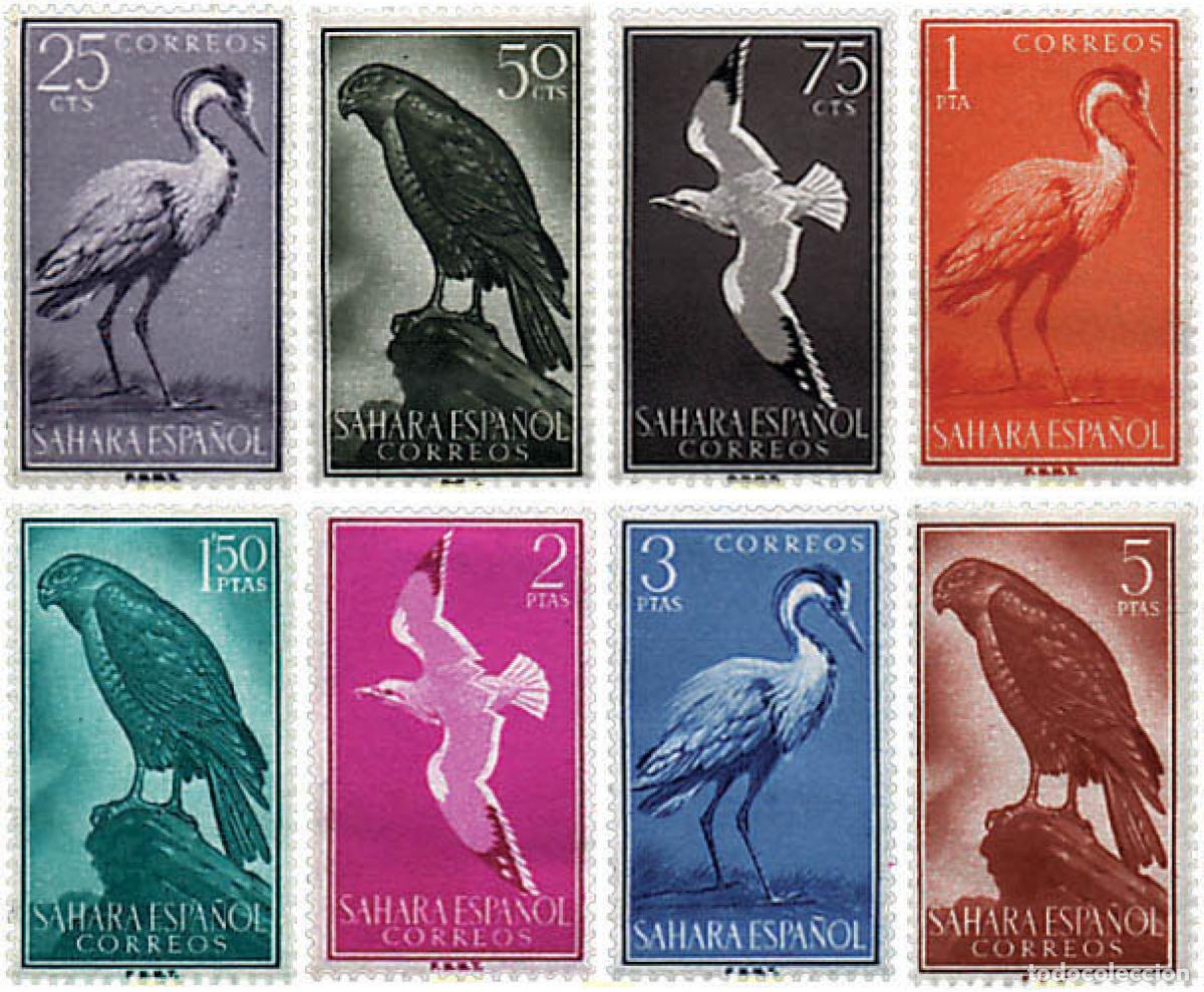 Sellos: 353919 HINGED SAHARA ESPA&Ntilde;OL 1959 AVES