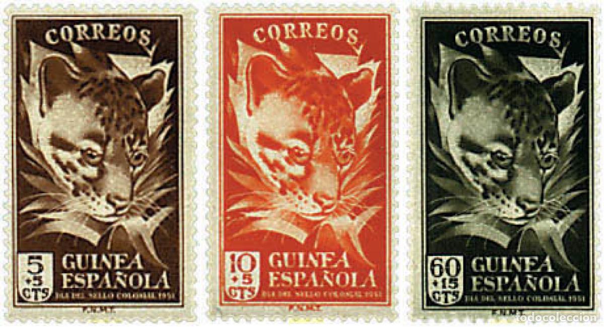 Sellos: 28642 HINGED GUINEA ESPA&Ntilde;OLA 1951 GINETA
