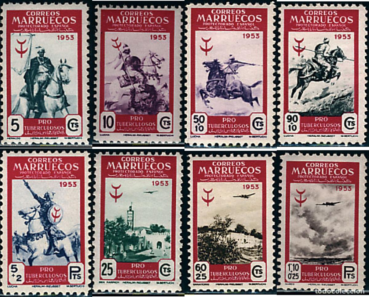 Sellos: 54118 MNH MARRUECOS ESPA&Ntilde;OL 1953 PRO TUBERCULOSOS
