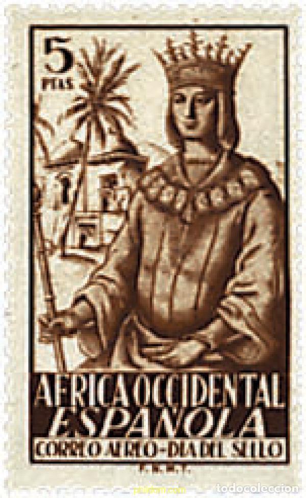 Sellos: 202230 HINGED AFRICA OCCIDENTAL ESPA&Ntilde;OLA 1949 DIA DEL SELLO