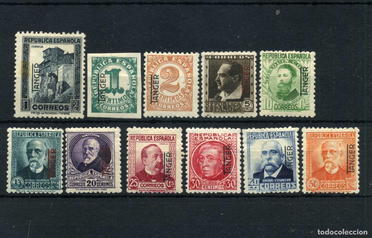 Sellos: XS- TANGER 1937-1938 Serie Completa Lote x11 Sellos MH* Ed. 85-95