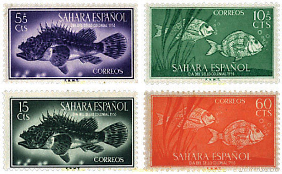 Sellos: 40569 MNH SAHARA ESPA&Ntilde;OL 1953 DIA DEL SELLO COLONIAL
