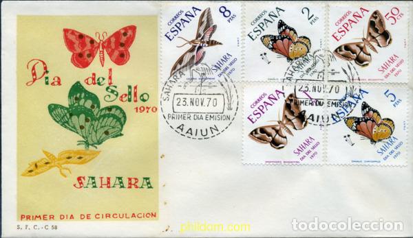 Sellos: 350891 MNH SAHARA ESPA&Ntilde;OL 1970 MARIPOSAS