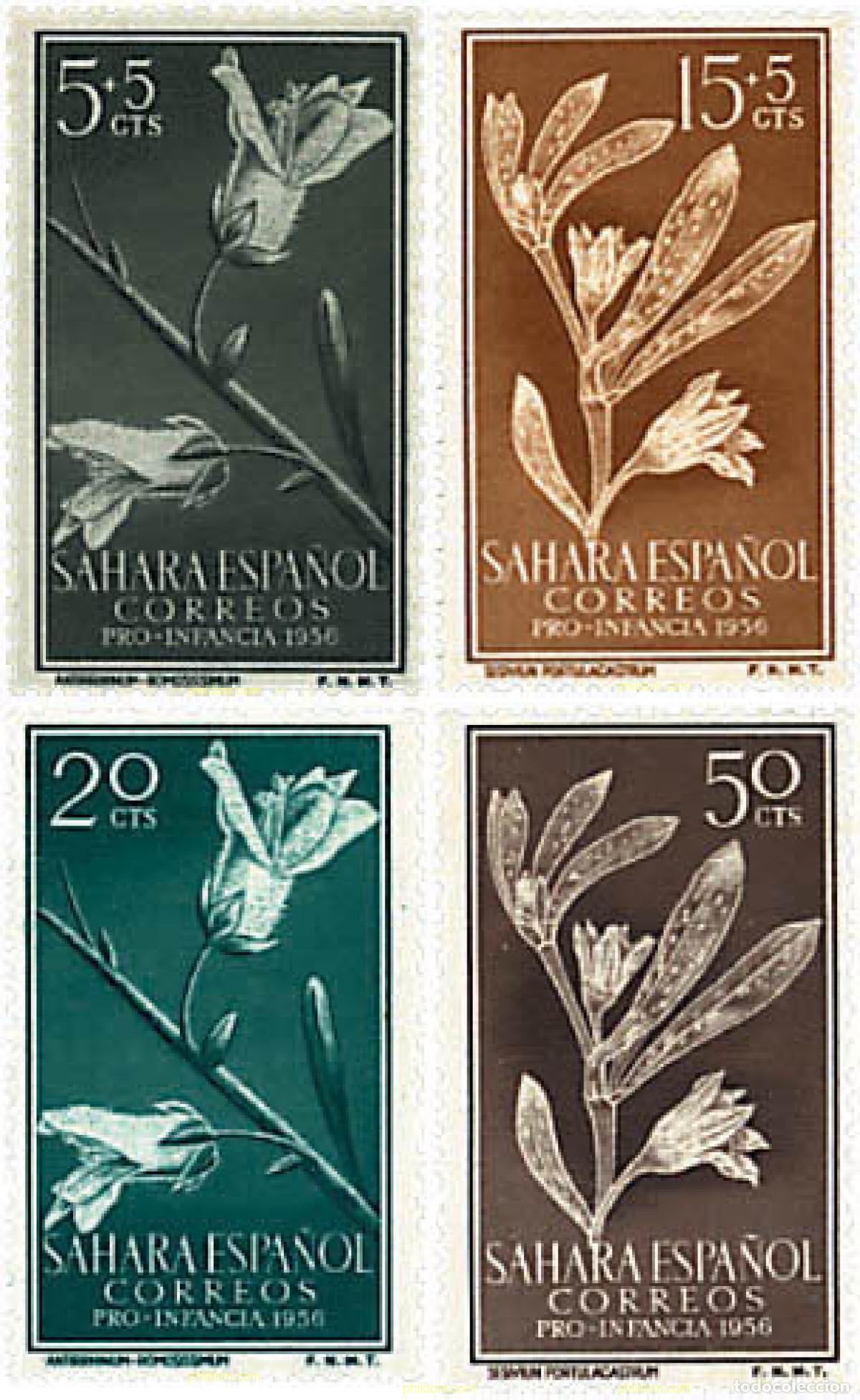 Sellos: 93119 MNH SAHARA ESPA&Ntilde;OL 1956 PRO JUVENTUD