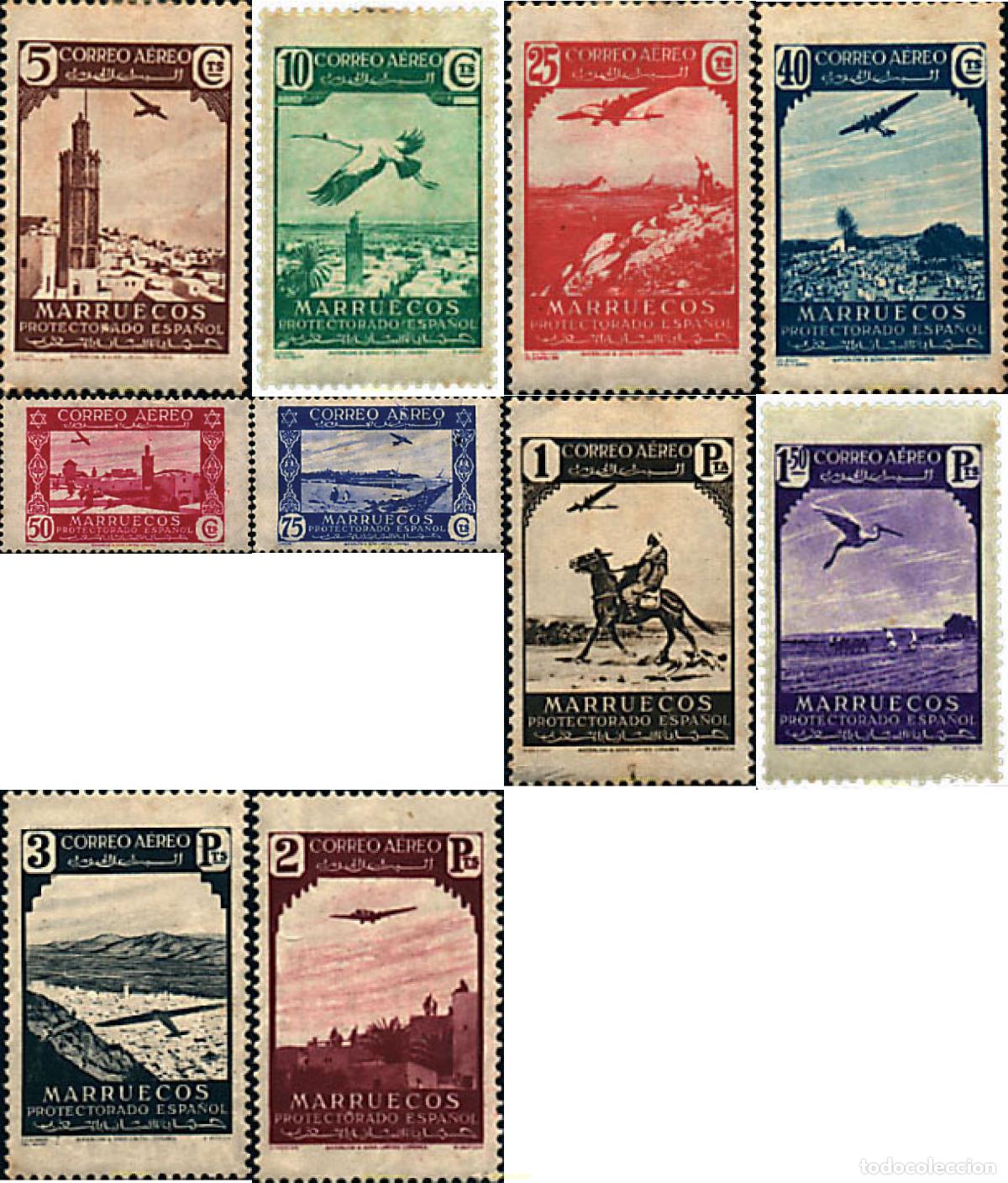 Sellos: 31944 MNH MARRUECOS ESPA&Ntilde;OL 1938 SERIE BASICA