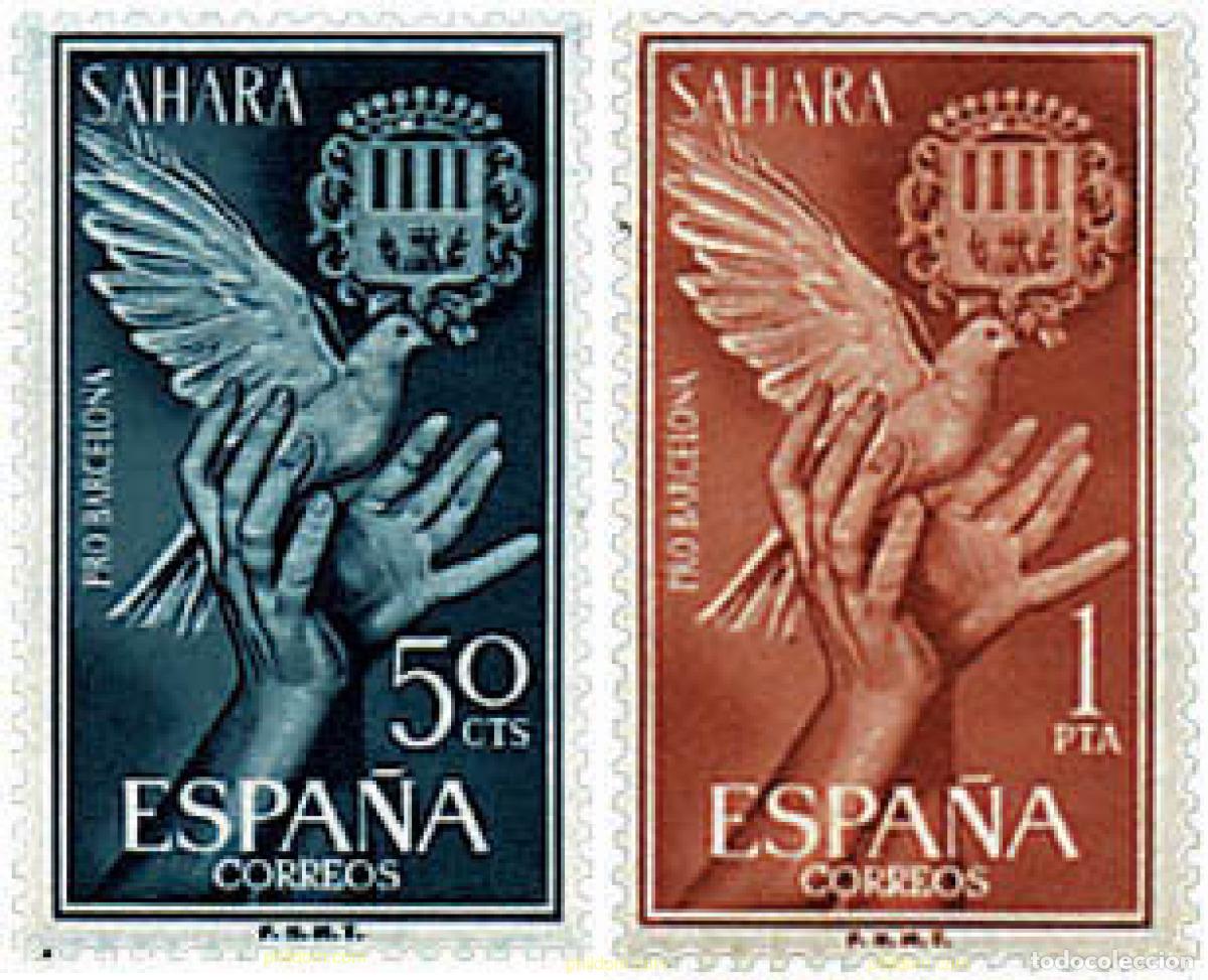 Sellos: 33727 MNH SAHARA ESPA&Ntilde;OL 1963 AYUDA A BARCELONA