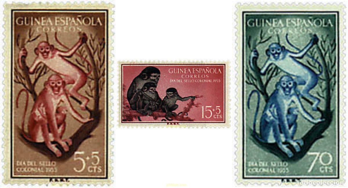 Stamps: 28643 MNH GUINEA ESPA&Ntilde;OLA 1955 MONOS