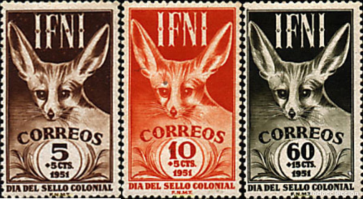 Stamps: 285119 HINGED IFNI 1951 DIA DEL SELLO COLONIAL