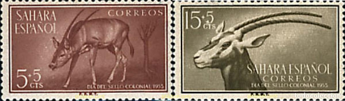 Sellos: 681169 MNH SAHARA ESPA&Ntilde;OL 1955 DIA DEL SELLO COLONIAL