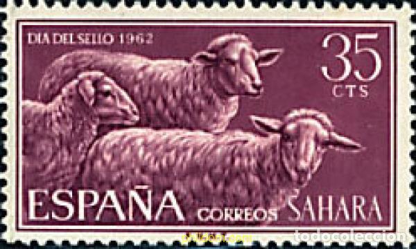 Sellos: 681445 HINGED SAHARA ESPA&Ntilde;OL 1962 DIA DEL SELLO