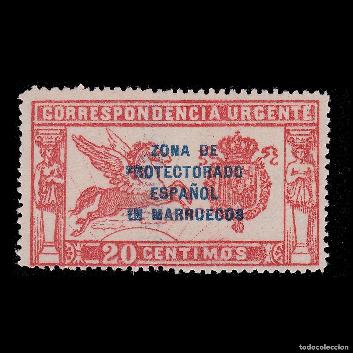 Sellos: ESPA&Ntilde;A. MARRUECOS. 1923-30. 20c. Nuevo(*). Edifil 90 + OBSEQUIO