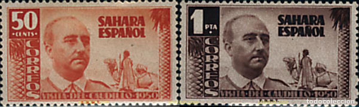 Sellos: 681153 MNH SAHARA ESPA&Ntilde;OL 1951 ANIVERSARIO DE LA VISITA DEL GENERAL FRANCO