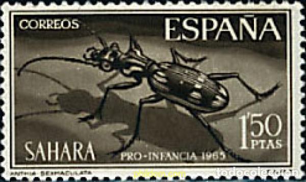Sellos: 681453 MNH SAHARA ESPA&Ntilde;OL 1965 INSECTOS