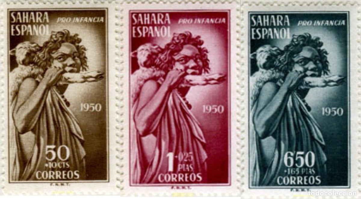 Briefmarken: 29696 MNH SAHARA ESPA&Ntilde;OL 1950 PRO INFANCIA