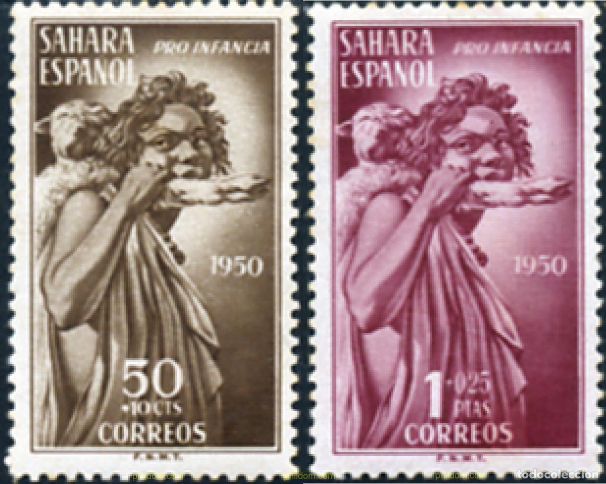 Sellos: 321037 MNH SAHARA ESPA&Ntilde;OL 1950 PRO INFANCIA