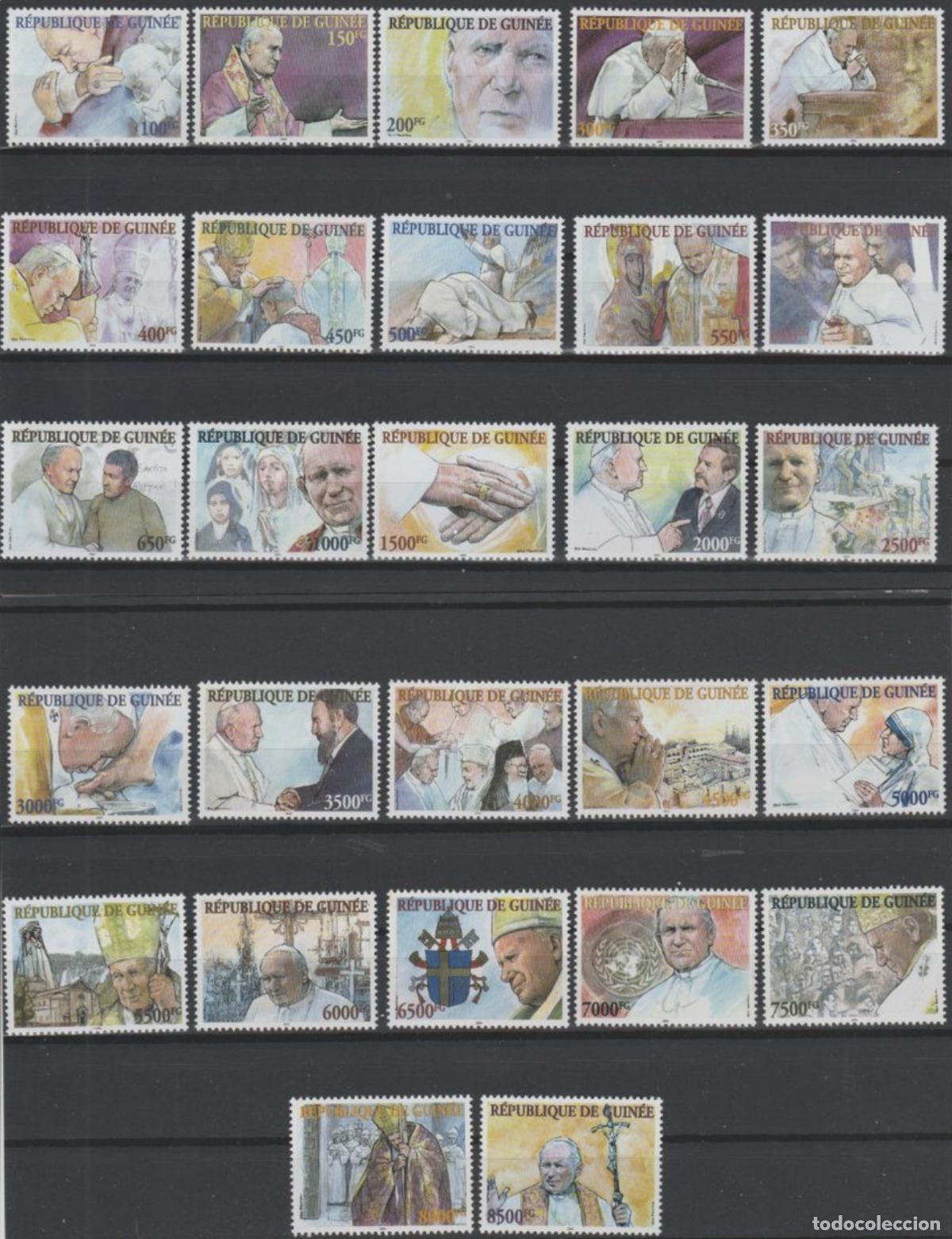 Sellos: Guinea 2004 Mi. 4160 - L4175 Papa Juan Pablo II Roma Vaticano 27 val. MNH**