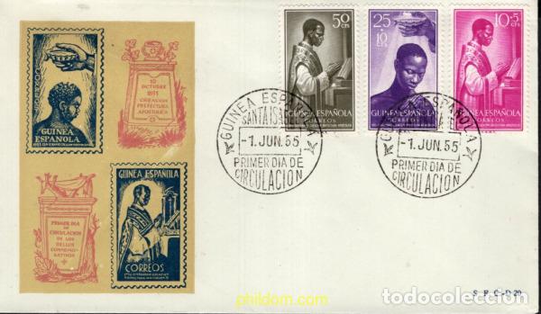 Sellos: 198496 MNH GUINEA ESPA&Ntilde;OLA 1955 100 ANIVERSARIO DE LA PREFECTURA APOSTOLICA