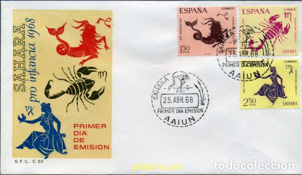 Sellos: 350884 MNH SAHARA ESPA&Ntilde;OL 1968 PRO INFANCIA