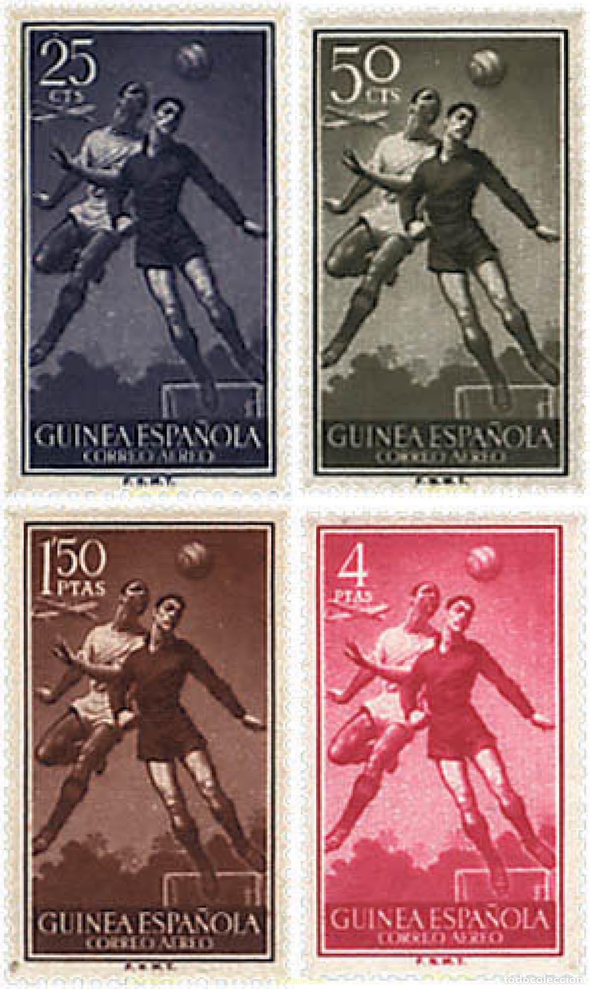 Sellos: 213637 MNH GUINEA ESPA&Ntilde;OLA 1955 FUTBOL