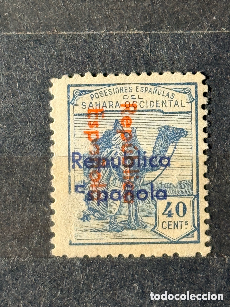 Sellos: Espa&ntilde;a. 1935. Rep&uacute;blica Espa&ntilde;ola. S&aacute;hara. Edifil 42Db. Nuevo **