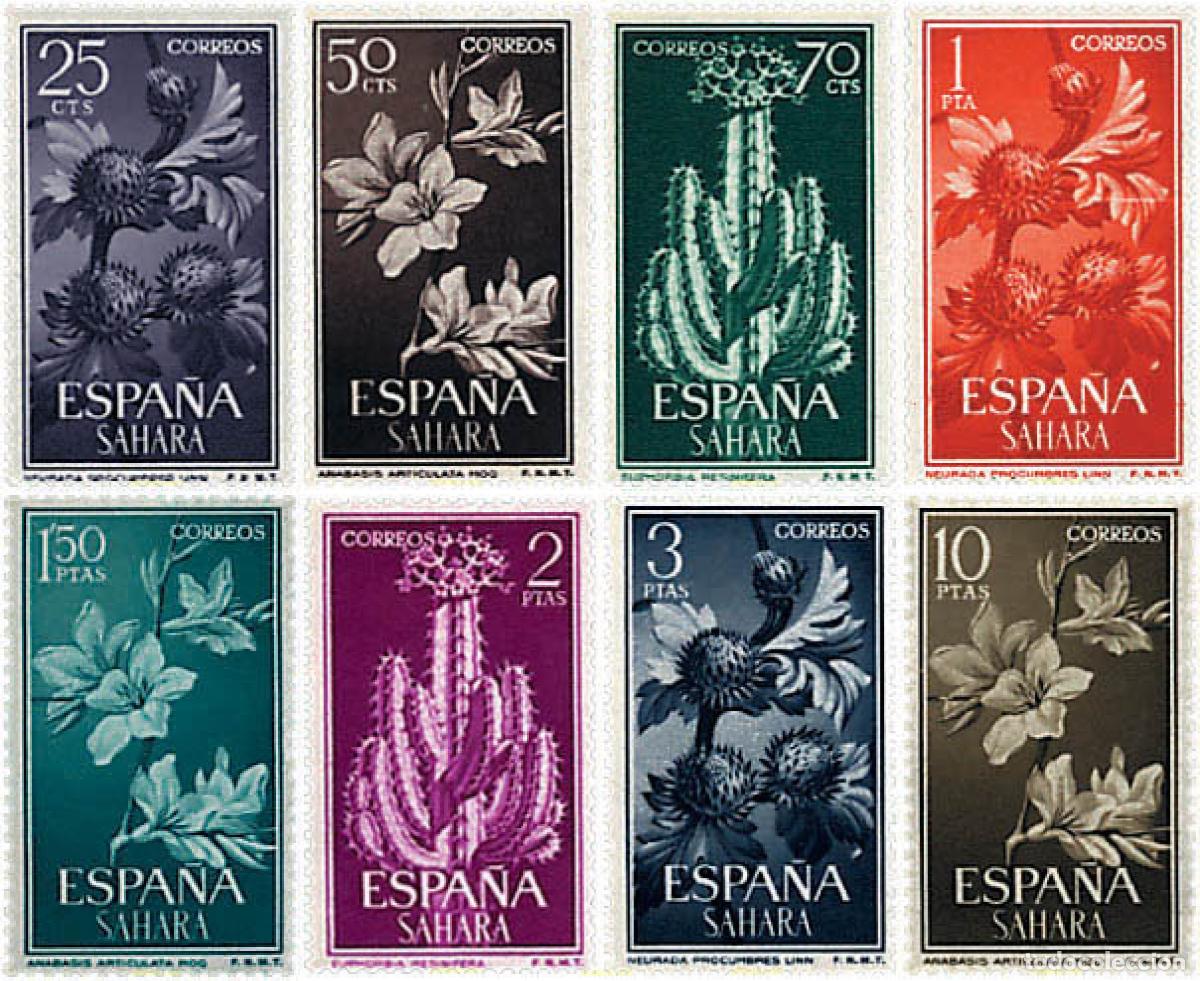 Sellos: 93123 MNH SAHARA ESPA&Ntilde;OL 1962 FLORES