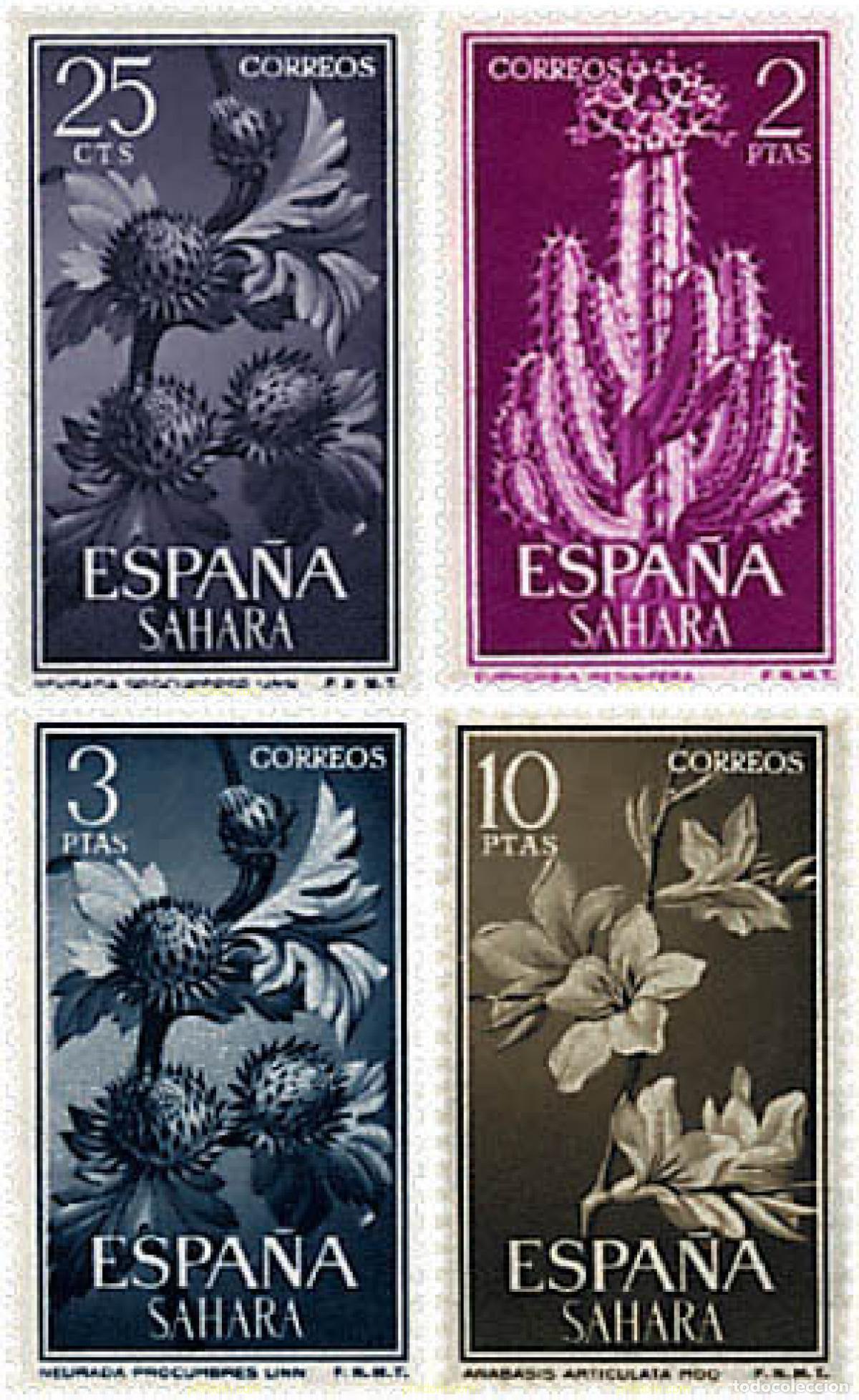 Sellos: 681440 MNH SAHARA ESPA&Ntilde;OL 1962 FLORES