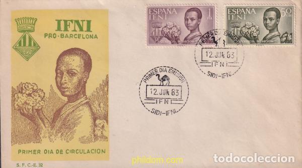 Sellos: 715215 MNH IFNI 1963 AYUDA A BARCELONA