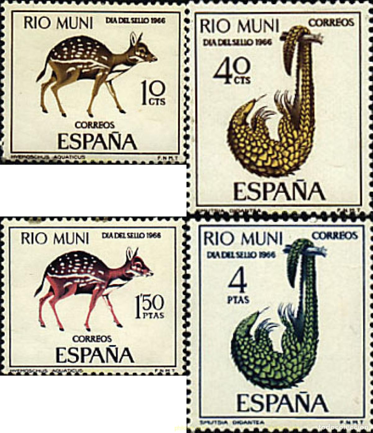 Sellos: 353916 MNH RIO MUNI 1966 FAUNA