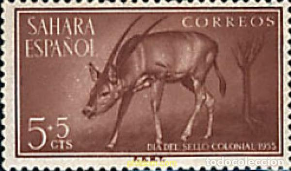 Sellos: 238851 MNH SAHARA ESPA&Ntilde;OL 1955 DIA DEL SELLO COLONIAL