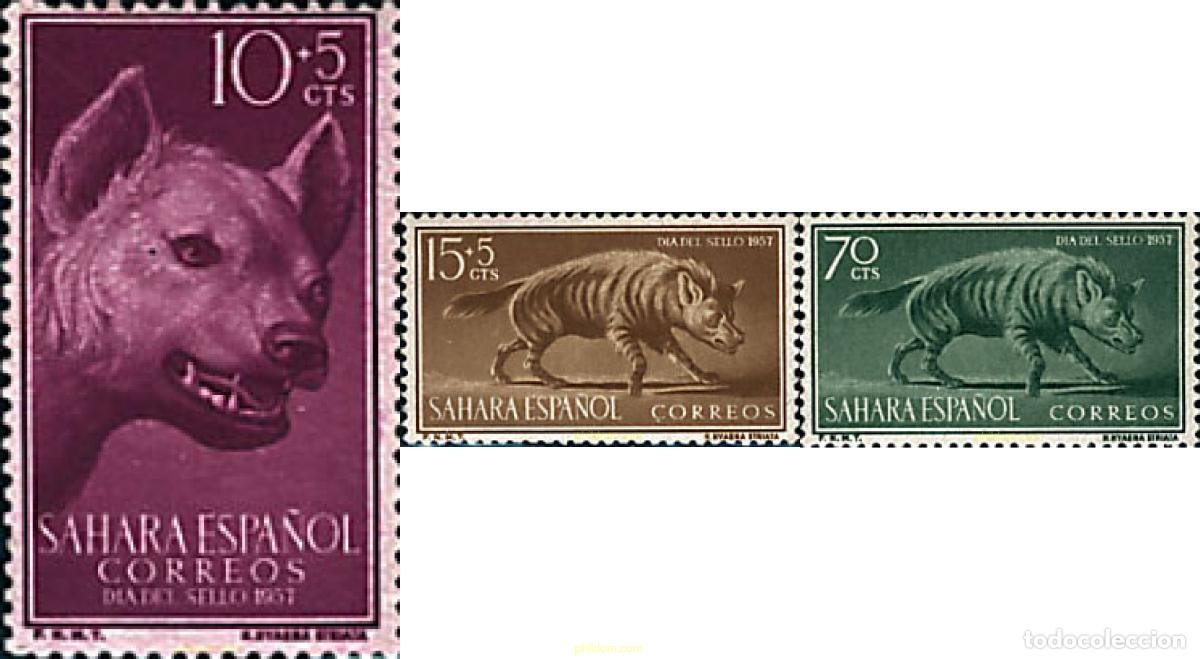 Sellos: 354248 MNH SAHARA ESPA&Ntilde;OL 1957 DIA DEL SELLO
