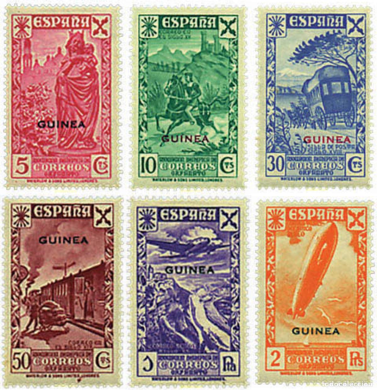 Sellos: 658296 HINGED GUINEA ESPA&Ntilde;OLA 1938 HISTORIA DEL CORREO
