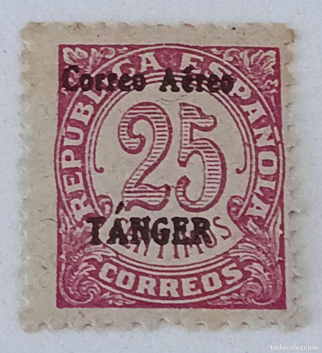 Sellos: Sello excolonias espa&ntilde;olas Tanger 1939, edifil 108, Correo A&eacute;reo T&aacute;nger.