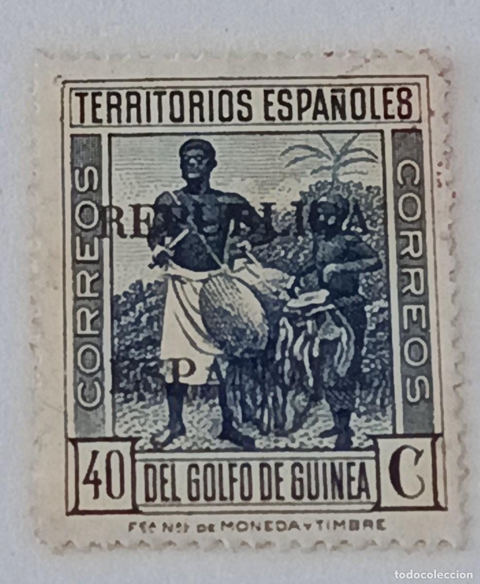 Sellos: Sello excolonias espa&ntilde;olas Guinea 1931, edifil 224, Habilitado