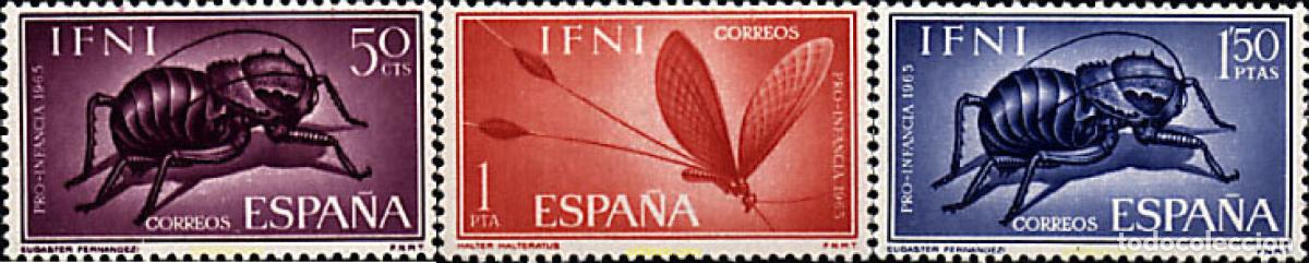 Sellos: 31047 MNH IFNI 1965 INSECTOS