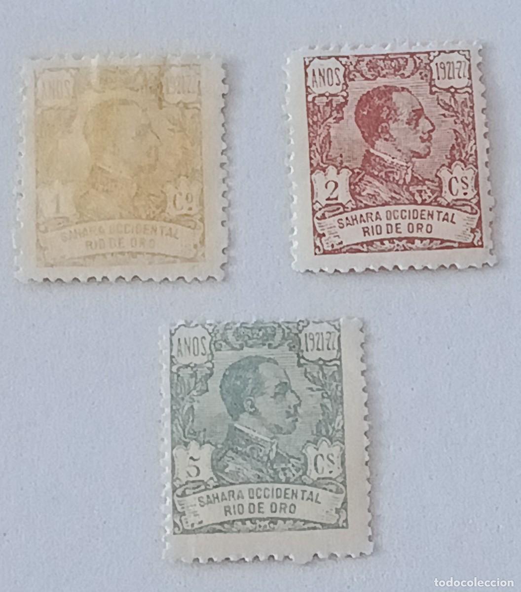 Sellos: Sellos excolonias espa&ntilde;olas Rio de Oro 1921, edifil 130/132, Alfonso XIII